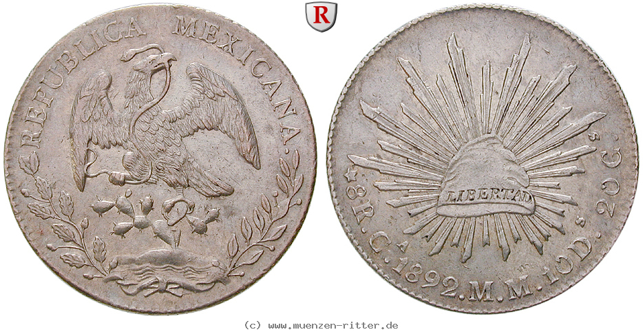 Klicken Sie auf das Bild um es auf Ihrem Rechner zu speichern mexiko-republik-8-reales/13928.jpg