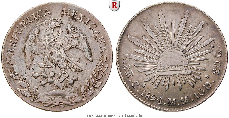 Klicken Sie auf das Bild um es auf Ihrem Rechner zu speichern mexiko-republik-8-reales/13929.jpg
