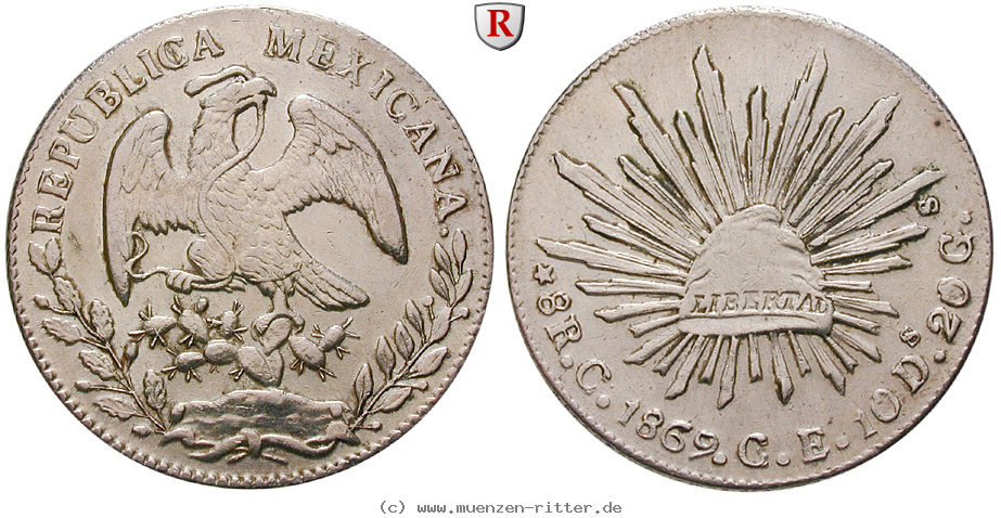Klicken Sie auf das Bild um es auf Ihrem Rechner zu speichern mexiko-republik-8-reales/13945.jpg