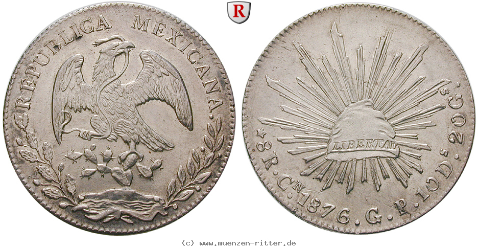 Klicken Sie auf das Bild um es auf Ihrem Rechner zu speichern mexiko-republik-8-reales/13949.jpg