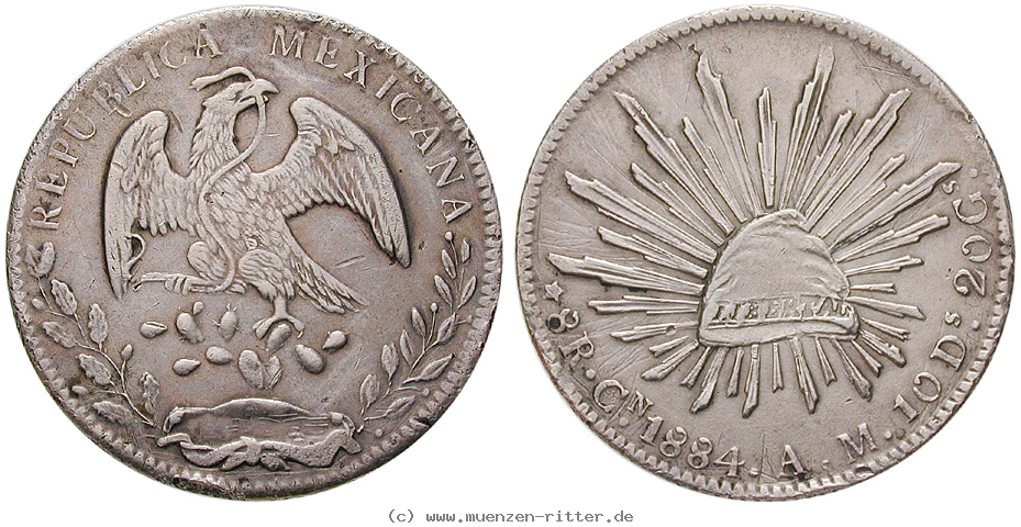 Klicken Sie auf das Bild um es auf Ihrem Rechner zu speichern mexiko-republik-8-reales/13954.jpg