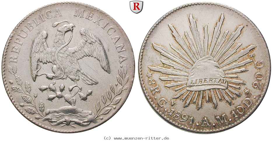 Klicken Sie auf das Bild um es auf Ihrem Rechner zu speichern mexiko-republik-8-reales/13956.jpg
