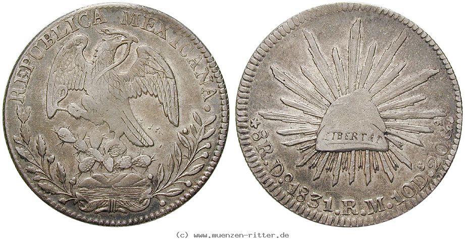 Klicken Sie auf das Bild um es auf Ihrem Rechner zu speichern mexiko-republik-8-reales/13982.jpg