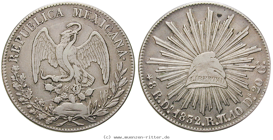 Klicken Sie auf das Bild um es auf Ihrem Rechner zu speichern mexiko-republik-8-reales/13984.jpg