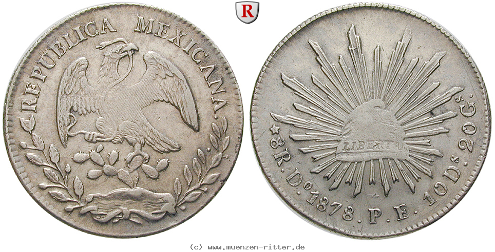 Klicken Sie auf das Bild um es auf Ihrem Rechner zu speichern mexiko-republik-8-reales/13993.jpg