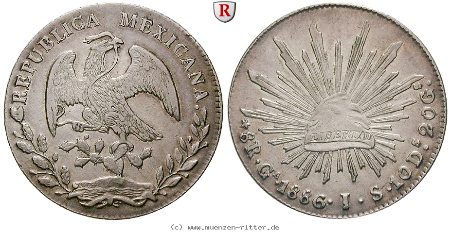 Klicken Sie auf das Bild um es auf Ihrem Rechner zu speichern mexiko-republik-8-reales/14022.jpg