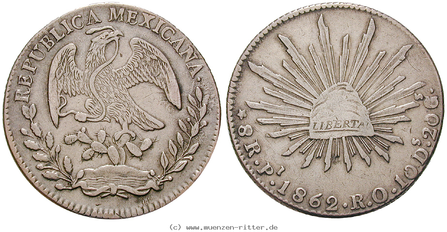 Klicken Sie auf das Bild um es auf Ihrem Rechner zu speichern mexiko-republik-8-reales/14291.jpg