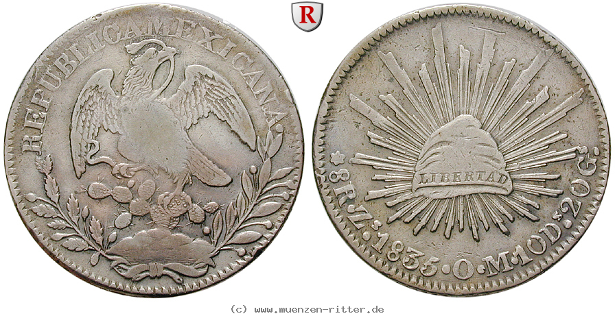 Klicken Sie auf das Bild um es auf Ihrem Rechner zu speichern mexiko-republik-8-reales/14361.jpg