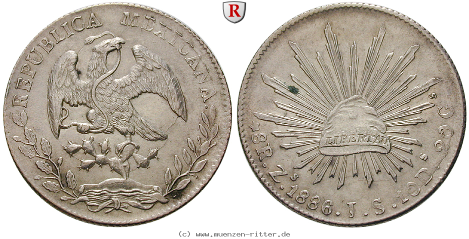 Klicken Sie auf das Bild um es auf Ihrem Rechner zu speichern mexiko-republik-8-reales/14387.jpg