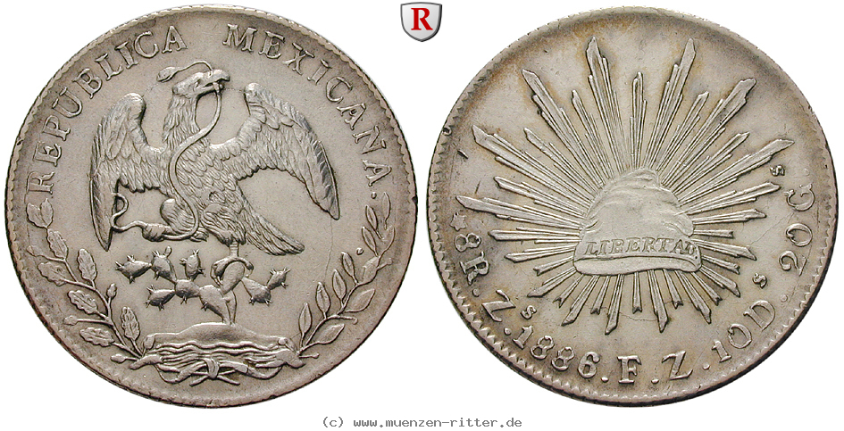 Klicken Sie auf das Bild um es auf Ihrem Rechner zu speichern mexiko-republik-8-reales/14388.jpg