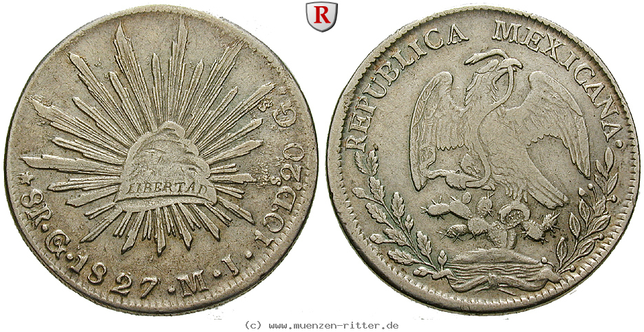 Klicken Sie auf das Bild um es auf Ihrem Rechner zu speichern mexiko-republik-8-reales/57267.jpg