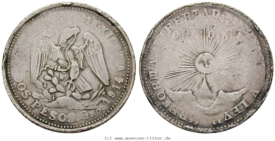 Klicken Sie auf das Bild um es auf Ihrem Rechner zu speichern mexiko-revolutionspraegungen-2-pesos/13904.jpg