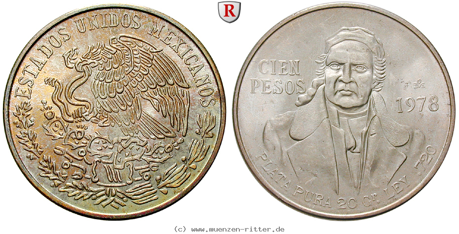 Klicken Sie auf das Bild um es auf Ihrem Rechner zu speichern mexiko-vereinigte-staaten-100-pesos/14507.jpg