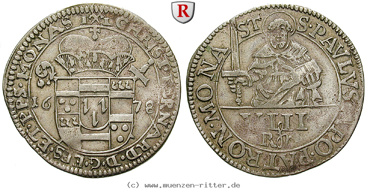 Klicken Sie auf das Bild um es auf Ihrem Rechner zu speichern muenster-bistum-christoph-bernhard-von-galen-1-8-reichstaler-blamueser/92923.jpg