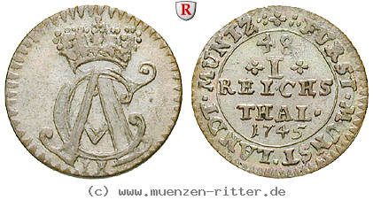 Klicken Sie auf das Bild um es auf Ihrem Rechner zu speichern muenster-bistum-clemens-august-von-bayern-1-48-taler/77212.jpg