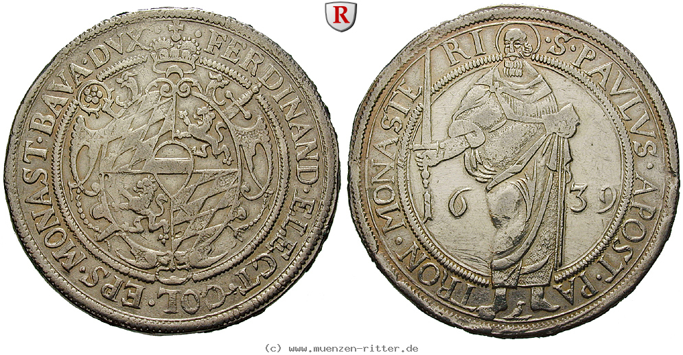 Klicken Sie auf das Bild um es auf Ihrem Rechner zu speichern muenster-bistum-ferdinand-von-bayern-reichstaler/92933.jpg
