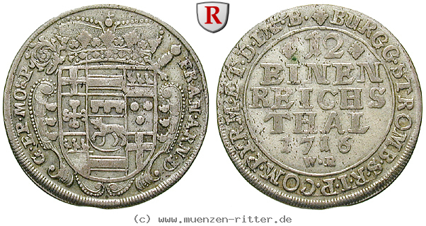 Klicken Sie auf das Bild um es auf Ihrem Rechner zu speichern muenster-bistum-franz-arnold-von-metternich-1-12-taler/86075.jpg
