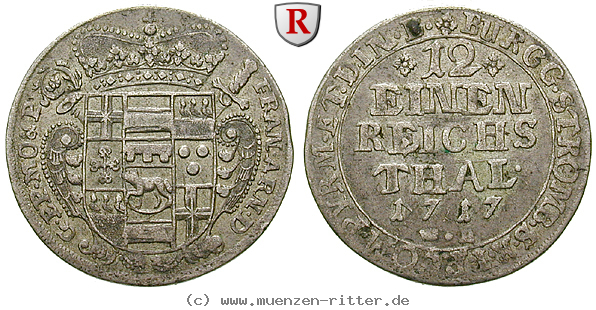 Klicken Sie auf das Bild um es auf Ihrem Rechner zu speichern muenster-bistum-franz-arnold-von-metternich-1-12-taler/86093.jpg