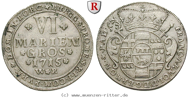 Klicken Sie auf das Bild um es auf Ihrem Rechner zu speichern muenster-bistum-franz-arnold-von-metternich-6-mariengroschen/19658.jpg