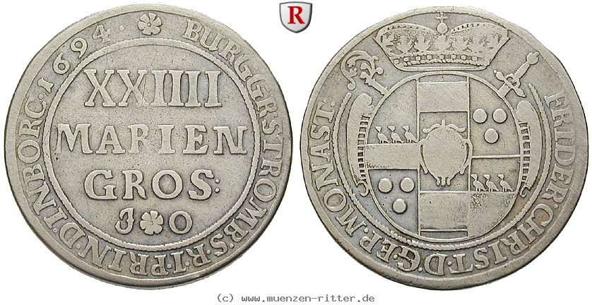 Klicken Sie auf das Bild um es auf Ihrem Rechner zu speichern muenster-bistum-friedrich-christian-von-plettenberg-24-mariengroschen/75276.jpg