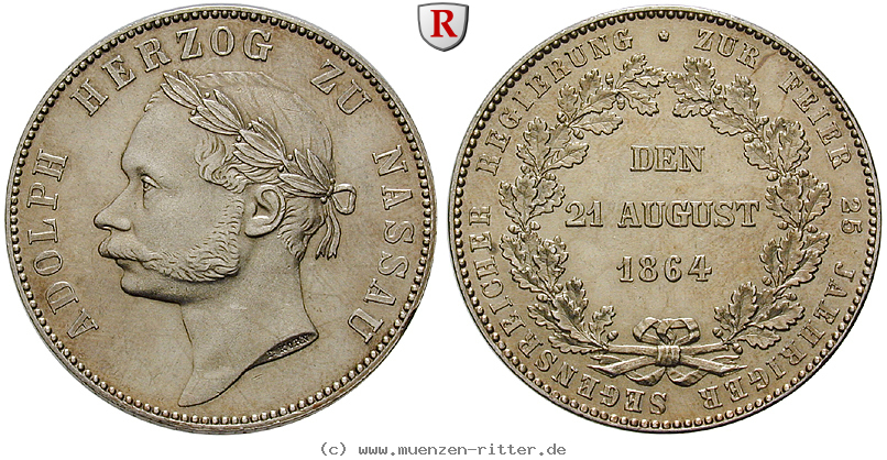 Klicken Sie auf das Bild um es auf Ihrem Rechner zu speichern nassau-adolph-vereinstaler/82360.jpg