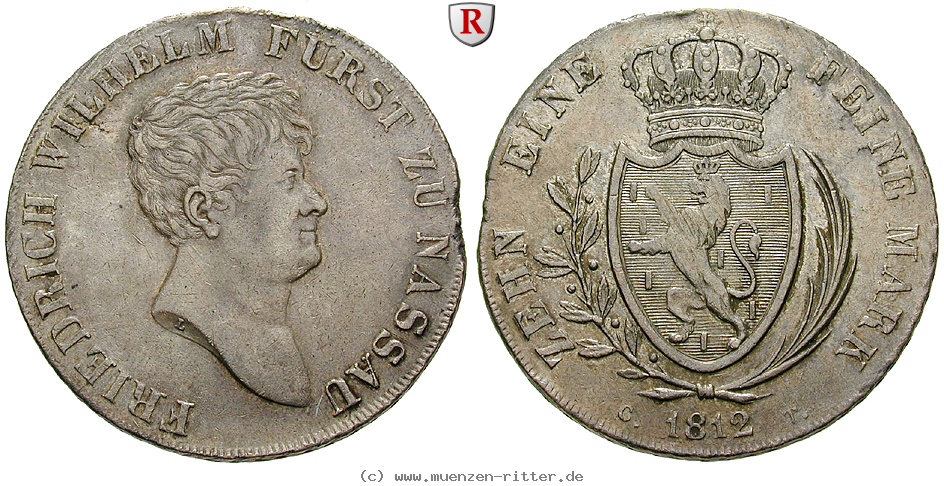 Klicken Sie auf das Bild um es auf Ihrem Rechner zu speichern nassau-friedrich-wilhelm-von-nassau-weilburg-konventionstaler/90656.jpg
