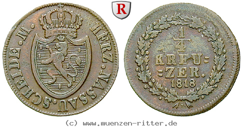 Klicken Sie auf das Bild um es auf Ihrem Rechner zu speichern nassau-wilhelm-1-4-kreuzer/34412.jpg