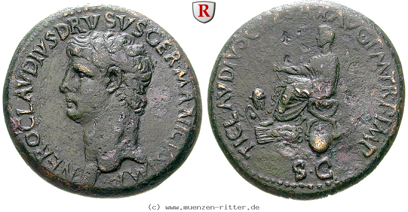 Klicken Sie auf das Bild um es auf Ihrem Rechner zu speichern nero-claudius-drusus-vater-des-claudius-sesterz/91904.jpg