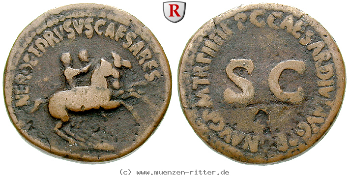Klicken Sie auf das Bild um es auf Ihrem Rechner zu speichern nero-und-drusus-caesares-soehne-des-germanicus-dupondius/46511a.jpg