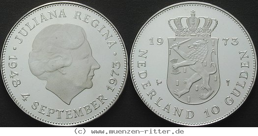 Klicken Sie auf das Bild um es auf Ihrem Rechner zu speichern niederlande-juliana-10-gulden/ag19643.jpg
