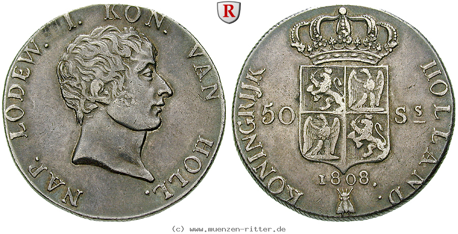 Klicken Sie auf das Bild um es auf Ihrem Rechner zu speichern niederlande-ludwig-napoleon-50-stuivers/73177.jpg