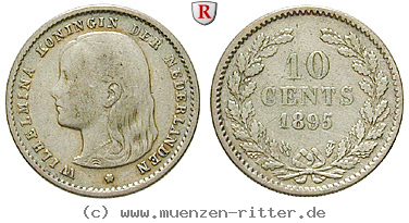 Klicken Sie auf das Bild um es auf Ihrem Rechner zu speichern niederlande-wilhelmina-i-10-cents/57801.jpg