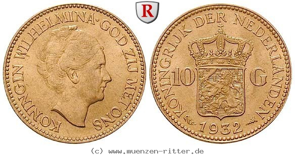 Klicken Sie auf das Bild um es auf Ihrem Rechner zu speichern niederlande-wilhelmina-i-10-gulden/ag15826.jpg