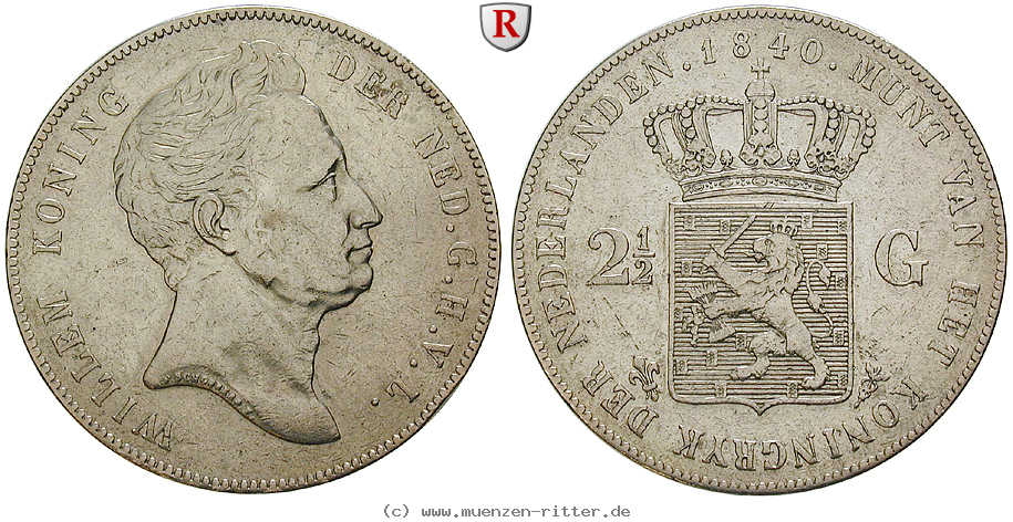 Klicken Sie auf das Bild um es auf Ihrem Rechner zu speichern niederlande-willem-i-2-1-2-gulden/57772.jpg