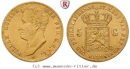 Klicken Sie auf das Bild um es auf Ihrem Rechner zu speichern niederlande-willem-i-5-gulden/88664.jpg