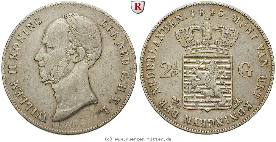 Klicken Sie auf das Bild um es auf Ihrem Rechner zu speichern niederlande-willem-ii-2-1-2-gulden/57776.jpg