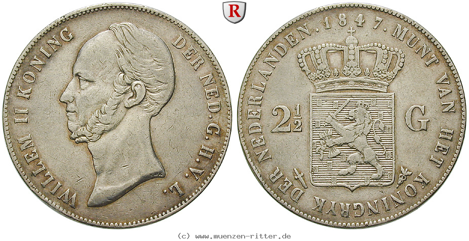 Klicken Sie auf das Bild um es auf Ihrem Rechner zu speichern niederlande-willem-ii-2-1-2-gulden/57777.jpg