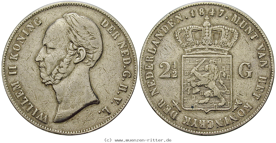 Klicken Sie auf das Bild um es auf Ihrem Rechner zu speichern niederlande-willem-ii-2-1-2-gulden/58930.jpg
