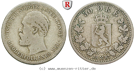 Klicken Sie auf das Bild um es auf Ihrem Rechner zu speichern norwegen-oskar-ii-50-oere/57146.jpg