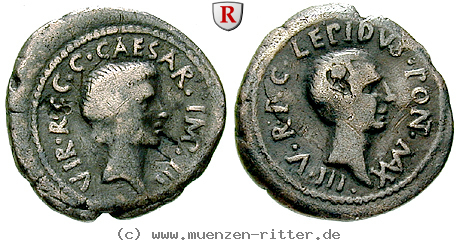 Klicken Sie auf das Bild um es auf Ihrem Rechner zu speichern octavian-und-lepidus-denar/65484.jpg