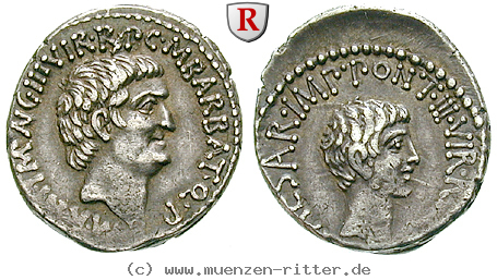 Klicken Sie auf das Bild um es auf Ihrem Rechner zu speichern octavian-und-marcus-antonius-denar/31177.jpg