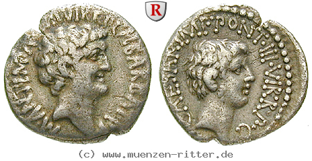 Klicken Sie auf das Bild um es auf Ihrem Rechner zu speichern octavian-und-marcus-antonius-denar/46439.jpg