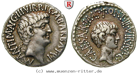Klicken Sie auf das Bild um es auf Ihrem Rechner zu speichern octavian-und-marcus-antonius-denar/94405.jpg