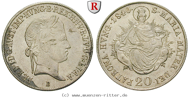 Klicken Sie auf das Bild um es auf Ihrem Rechner zu speichern oesterreich-kaiserreich-ferdinand-i-20-kreuzer/39984.jpg