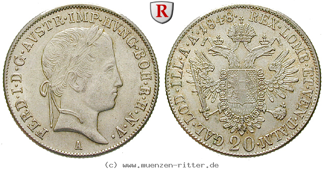 Klicken Sie auf das Bild um es auf Ihrem Rechner zu speichern oesterreich-kaiserreich-ferdinand-i-20-kreuzer/61155.jpg
