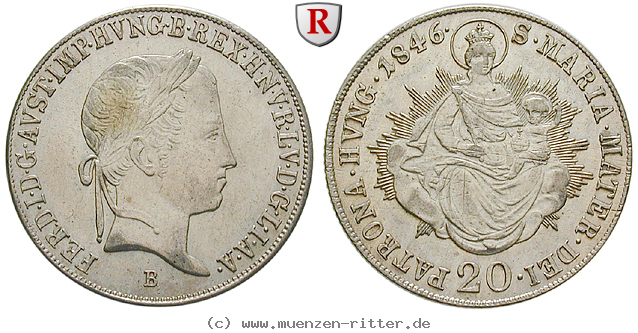 Klicken Sie auf das Bild um es auf Ihrem Rechner zu speichern oesterreich-kaiserreich-ferdinand-i-20-kreuzer/61160.jpg