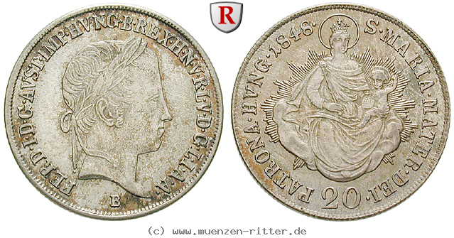 Klicken Sie auf das Bild um es auf Ihrem Rechner zu speichern oesterreich-kaiserreich-ferdinand-i-20-kreuzer/61165.jpg