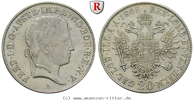 Klicken Sie auf das Bild um es auf Ihrem Rechner zu speichern oesterreich-kaiserreich-ferdinand-i-20-kreuzer/85671.jpg
