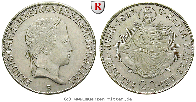 Klicken Sie auf das Bild um es auf Ihrem Rechner zu speichern oesterreich-kaiserreich-ferdinand-i-20-kreuzer/85725.jpg