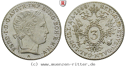 Klicken Sie auf das Bild um es auf Ihrem Rechner zu speichern oesterreich-kaiserreich-ferdinand-i-3-kreuzer/85663.jpg